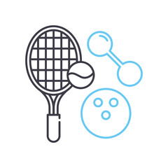 sports equipment line icon, outline symbol, vector illustration, concept sign