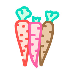 ripe carrot vegetable color icon vector. ripe carrot vegetable sign. isolated symbol illustration