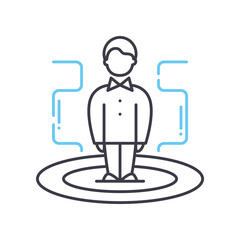 strret view line icon, outline symbol, vector illustration, concept sign