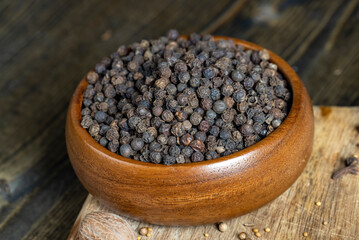 Spices of black pepper for cooking