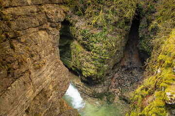 Guam rocky mountain river gorge beautiful scenic autumn landscape, wallpaper, background