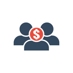 business leader vector icon, success business idea pictogram, sponsor or crowdfunding symbol