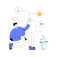 A flat illustration of social network 