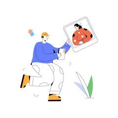 A flat illustration of social network 