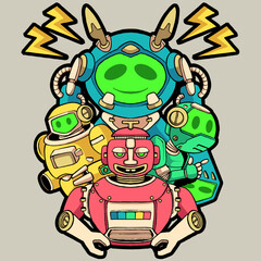 cute squad robot