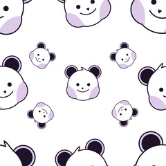 cute bear seamless vector design fit for walpaper,background,cover,fashion,print,etc.