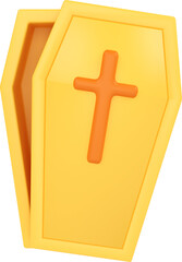 Obraz premium Halloween Coffin, 3D Rendering illustration