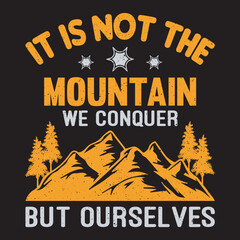 hiking t-shirt design  and vector template