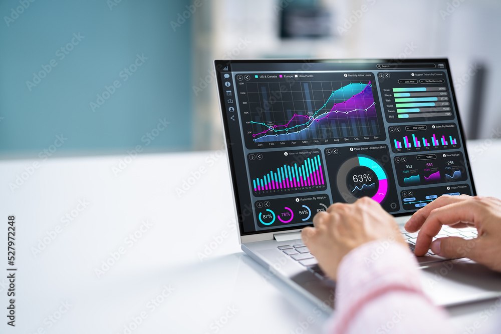 Poster kpi business analytics data dashboard