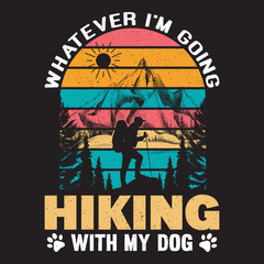 hiking t-shirt design  and vector template