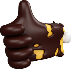 Halloween Zombie Hand Thumbs Down, 3D Rendering illustration