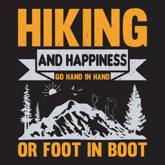 hiking t-shirt design  and vector template