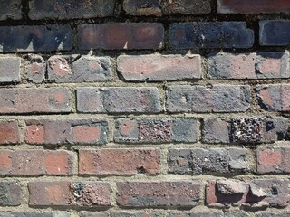 old brick wall with bricks