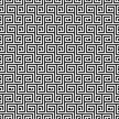 Black and white geometric hand drawn seamless pattern. square illusion traditional isolated pattern. Isolated decorative element for card design, t-shirt print, Arabic ceramic tile