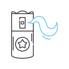 tear gas line icon, outline symbol, vector illustration, concept sign