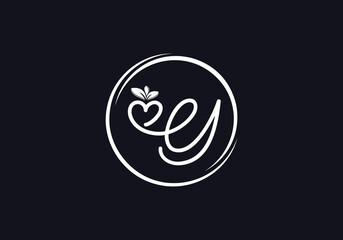 Love healthy and green nutrition leaf logo design vector and the letters. Green love leaf vector. with 