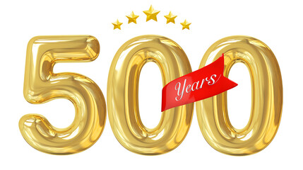 500 years anniversary golden