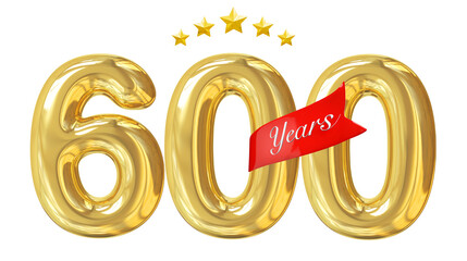 600 years anniversary golden