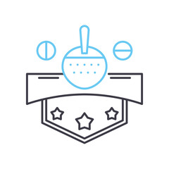 table tennis line icon, outline symbol, vector illustration, concept sign