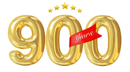 900 years anniversary golden