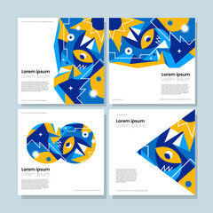 Fototapeta premium Modern Geomatric Trends Design Social Media Post