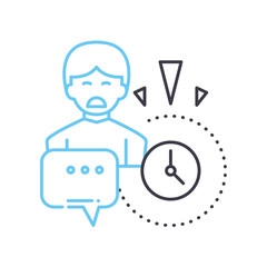 time limits line icon, outline symbol, vector illustration, concept sign