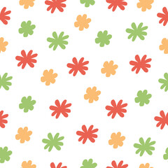 simple floral pattern for wallpaper, wrapping paper and gift, backdrop, fabric, textile. modern dress motif. hand drawn vector. seamless pattern with colorful cute flower. doodle art with pastel color