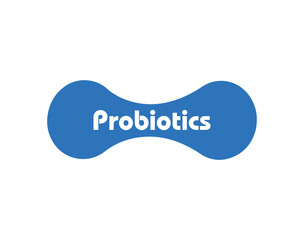 Probiotics text background. Micro probiotic microorganism	