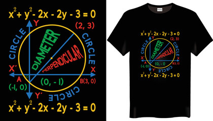 Math T-Shirt Design - obrazy, fototapety, plakaty