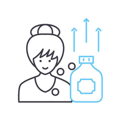 therapy line icon, outline symbol, vector illustration, concept sign