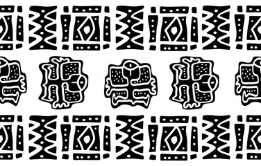 seamless pattern with african motifs	