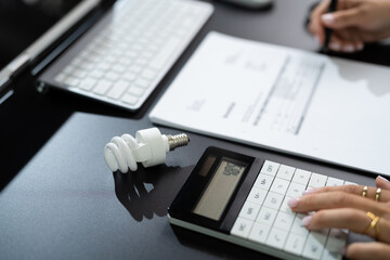 Energy Bill Invoice. Finance Accountant