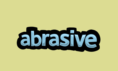 ABRASIVE writing vector design on a yellow background
