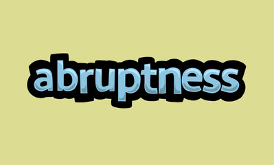 ABRUPTNESS writing vector design on a yellow background