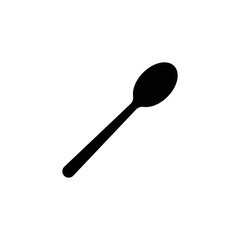 spoon for food and eating food silhouette isolated on white background