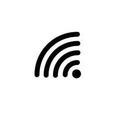 Wi-Fi network signal icon. Wireless hotspot connection sign and symbol vector.