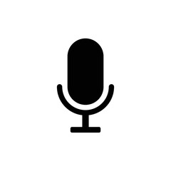 Microphone icon in trendy flat style isolated on background.