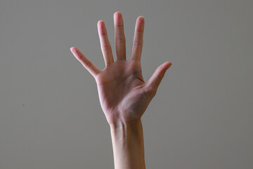 hand with finger five Countdown Series