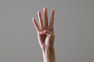 hand with finger four Countdown Series