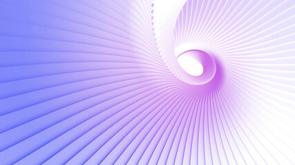 Naklejka premium Purple blue background stripes 3D wavy pattern, elegant abstract striped pattern, interesting spiral architectural minimal backdrop, 3D render illustration.