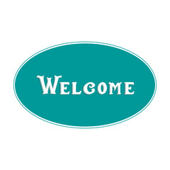 3d welcome banner design vector.