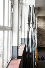 Obraz premium Barbells in gym