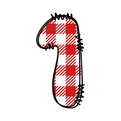 Plaid numbe 1, Number One buffalo Plaid digit