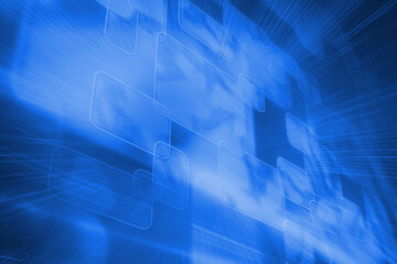 Futuristic blue squares