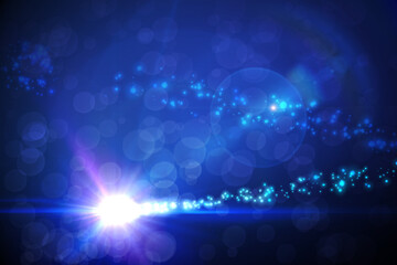 Bright light energy design in blue