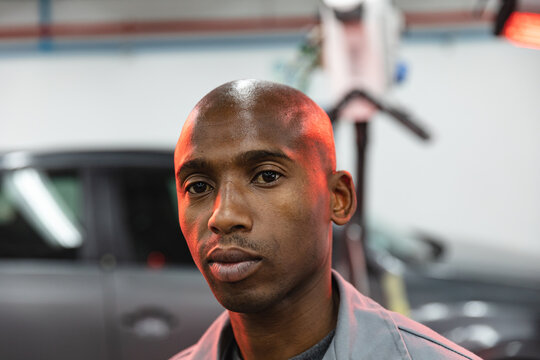 Portrait of an African American mechanic man