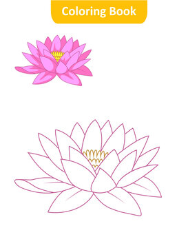 LOTUS COLORING PAGES FOR KIDS