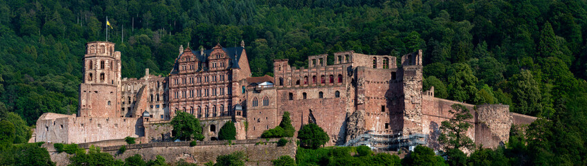 Fototapeta na wymiar Panoramic view of Heidelberg castle