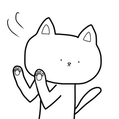 無表情で拒否する猫さん