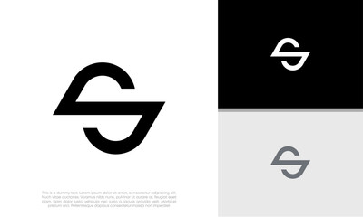 Initials S logo design. Initial Letter Logo. Innovative high tech logo template.